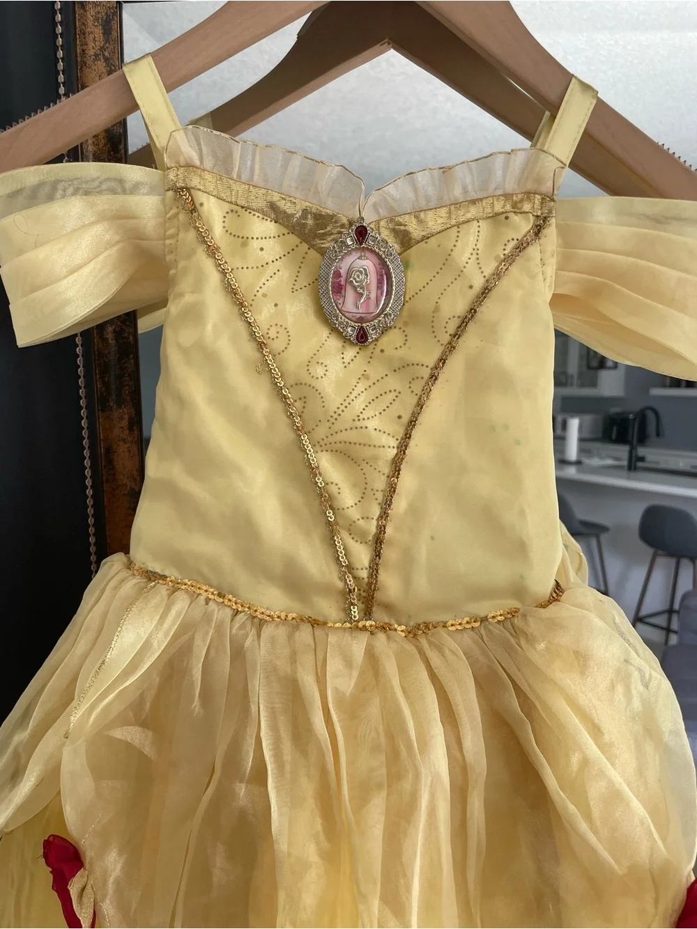 Disney Belle Princess Costume Dress Girls Size 3 Beauty and the Beast